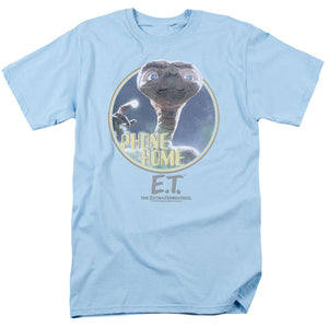ET the Extra Terrestrial Phone Home Mens T Shirt Light Blue