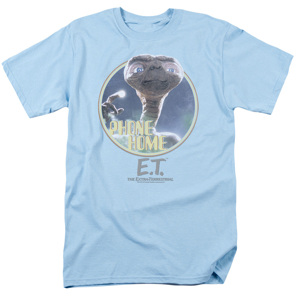 ET the Extra Terrestrial Phone Home Mens T Shirt Light Blue