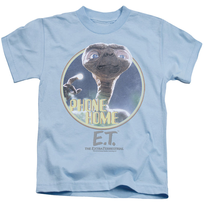 ET the Extra Terrestrial Phone Home Juvenile Kids Youth T Shirt Light Blue
