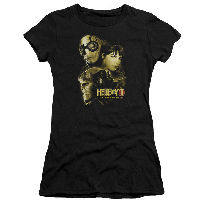 Hellboy II Ungodly Creatures Junior Sheer Cap Sleeve Womens T Shirt Black