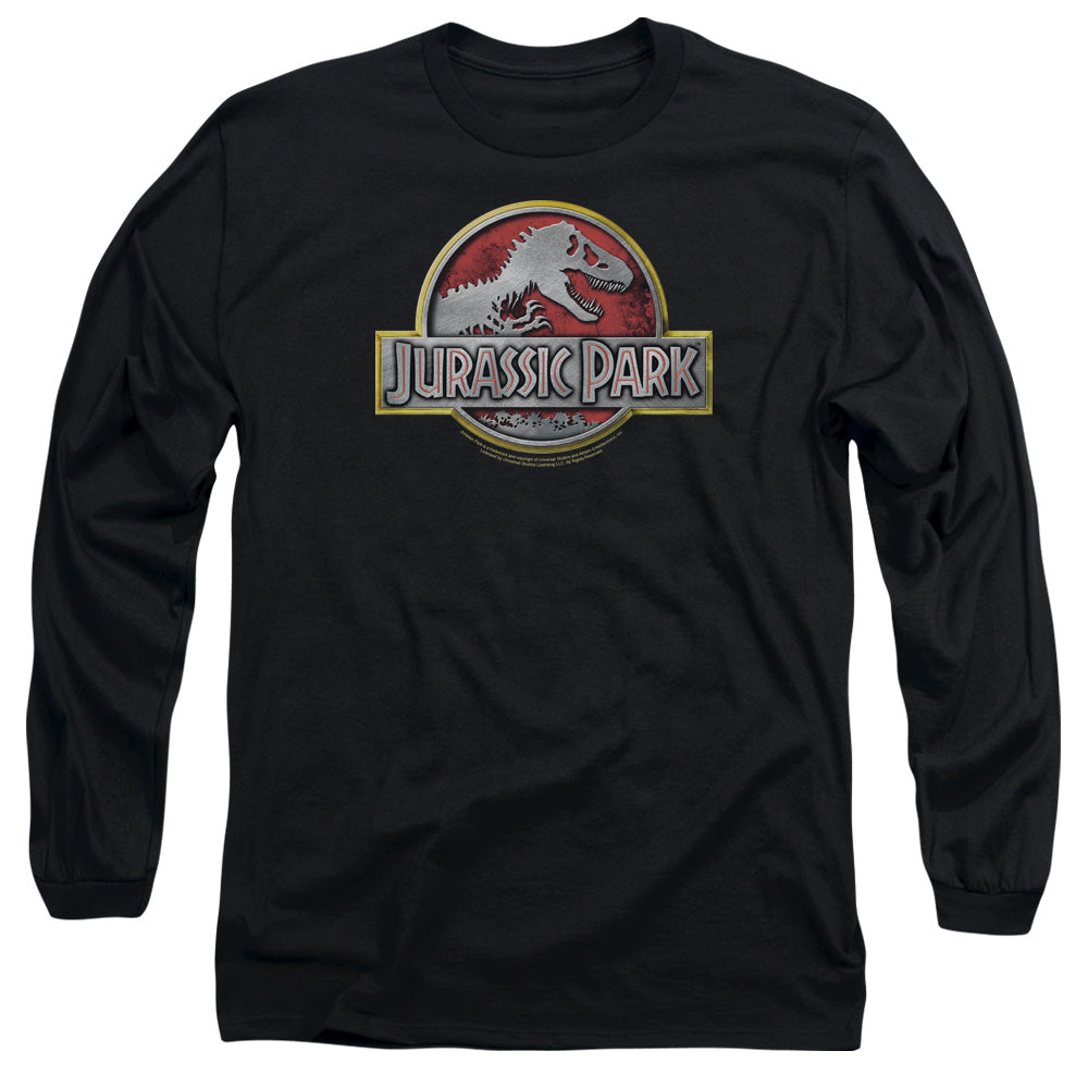 Jurassic Park Logo Mens Long Sleeve Shirt Black
