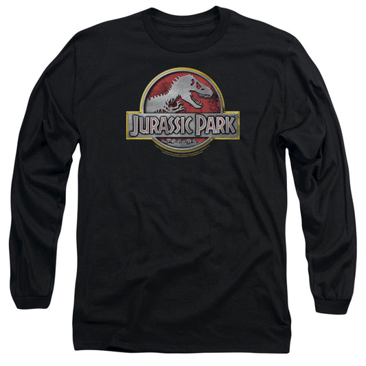 Jurassic Park Logo Mens Long Sleeve Shirt Black