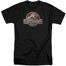 Load image into Gallery viewer, Jurassic Park Logo Mens Tall T Shirt Black
