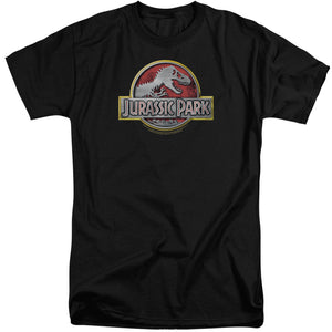 Jurassic Park Logo Mens Tall T Shirt Black