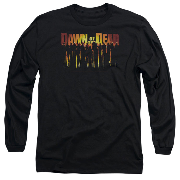 Dawn Of The Dead Walking Dead Mens Long Sleeve Shirt Black