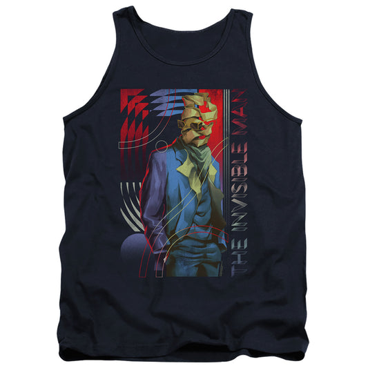 Universal Monsters Unravelling Mens Tank Top Shirt Navy Blue