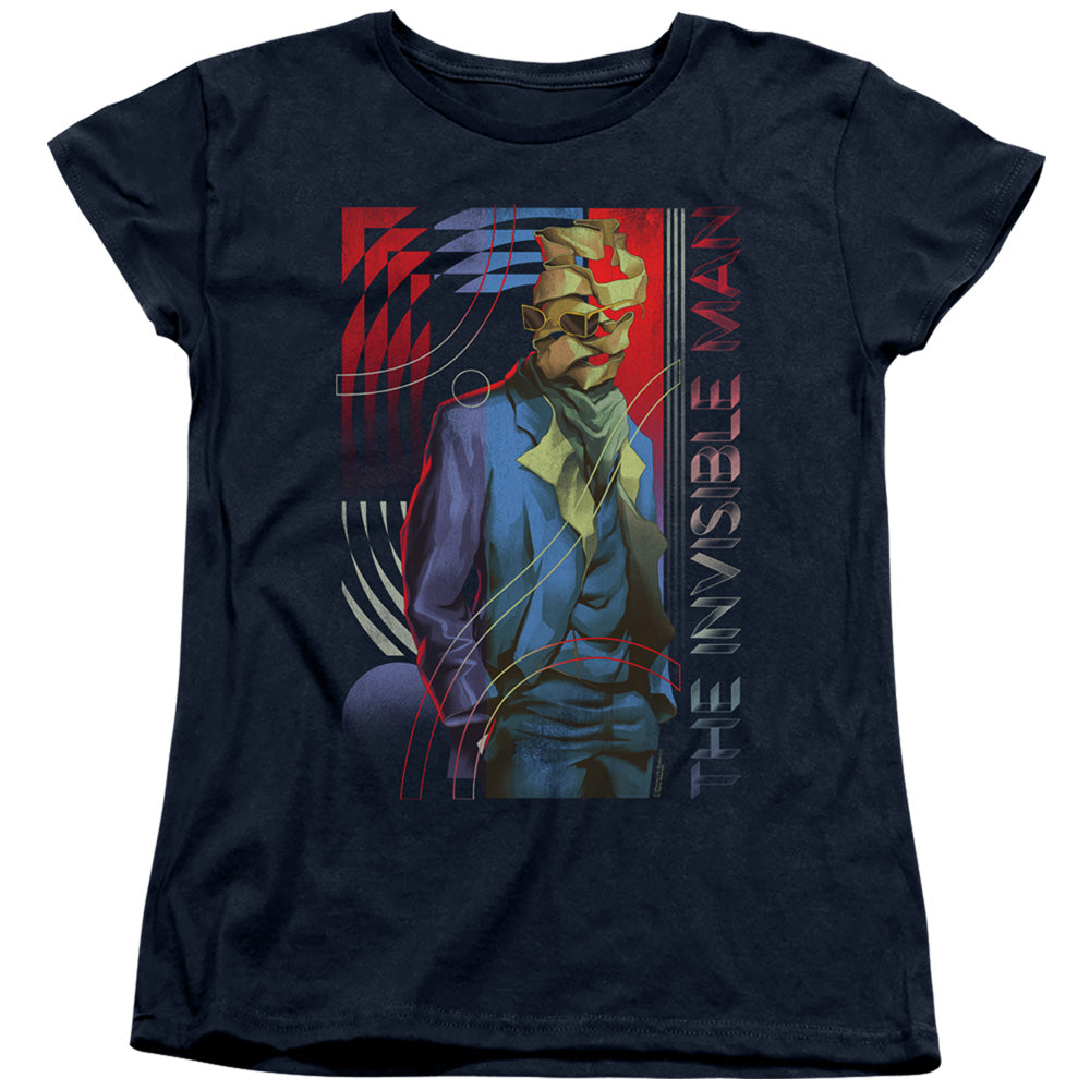 Universal Monsters Unravelling Womens T Shirt Navy Blue