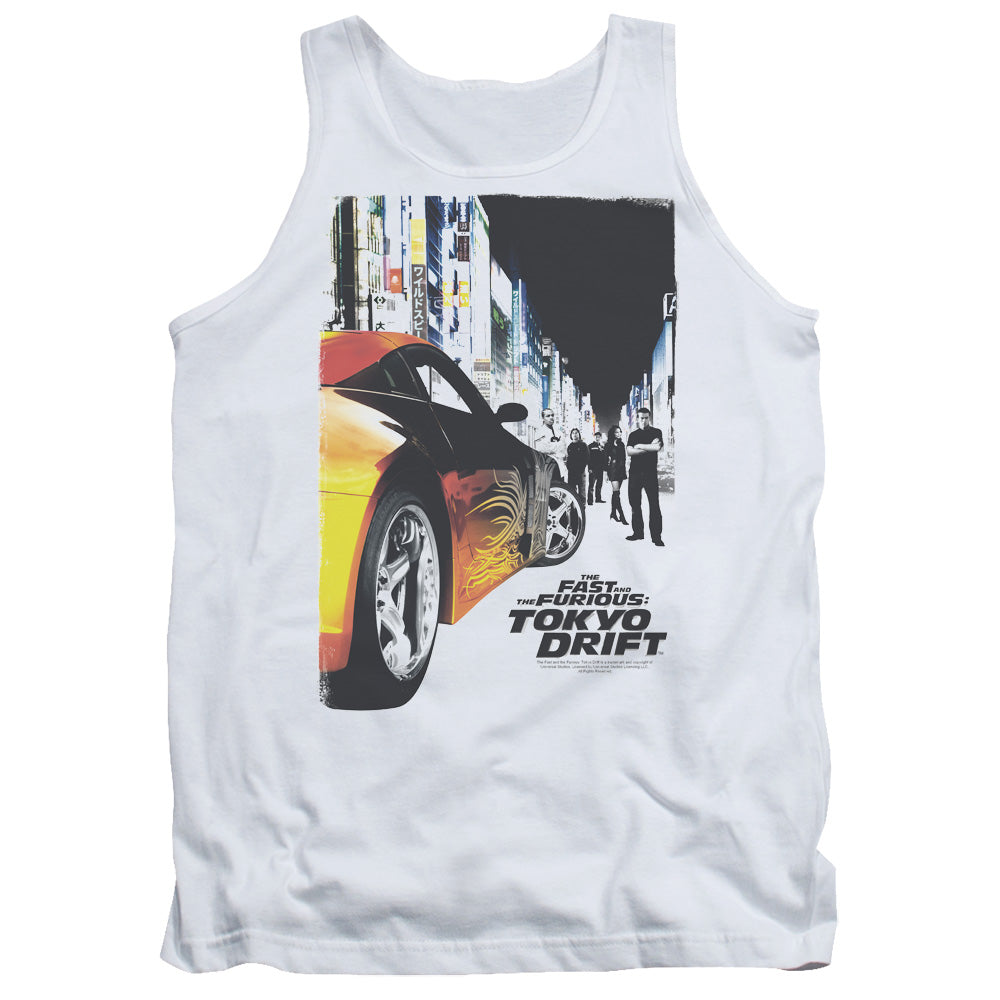 Tokyo Drift Poster Mens Tank Top Shirt White