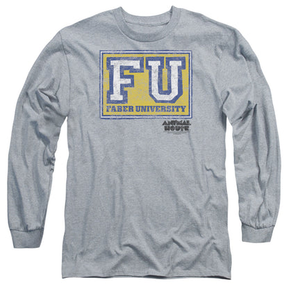 Animal House Faber University Mens Long Sleeve Shirt Athletic Heather