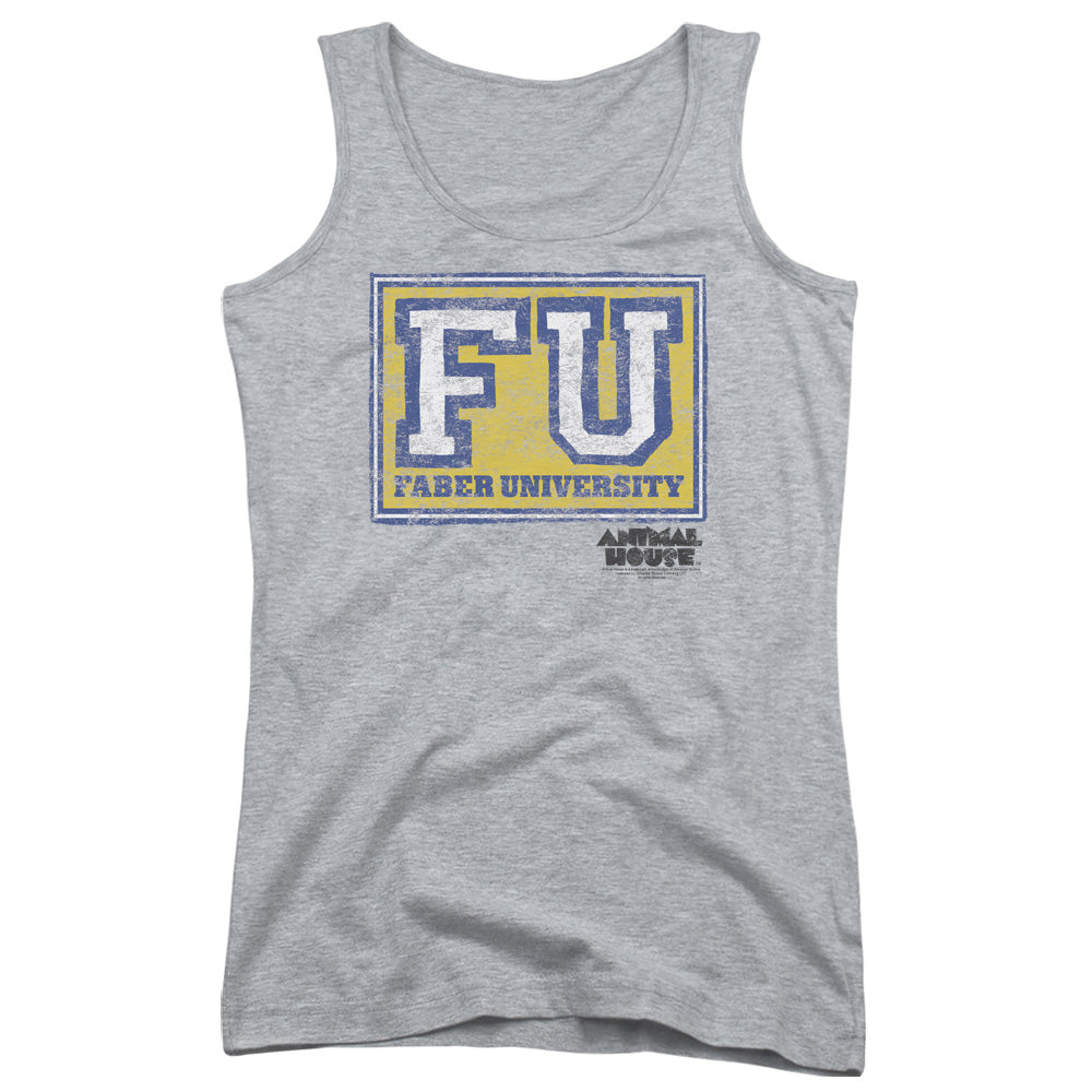 Animal House Faber University Womens Tank Top Shirt Athletic Heather