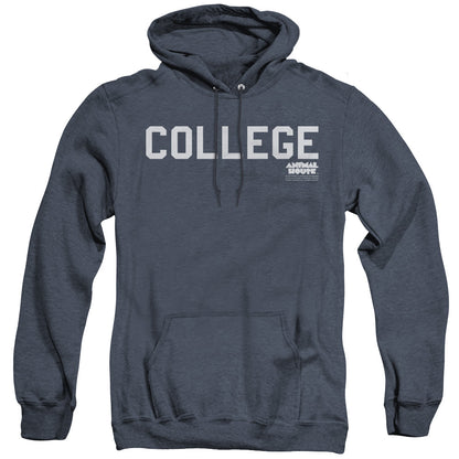 Animal House College Mens Heather Hoodie Navy Navy Officially Licensed