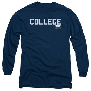 Animal House College Mens Long Sleeve Shirt Navy Blue