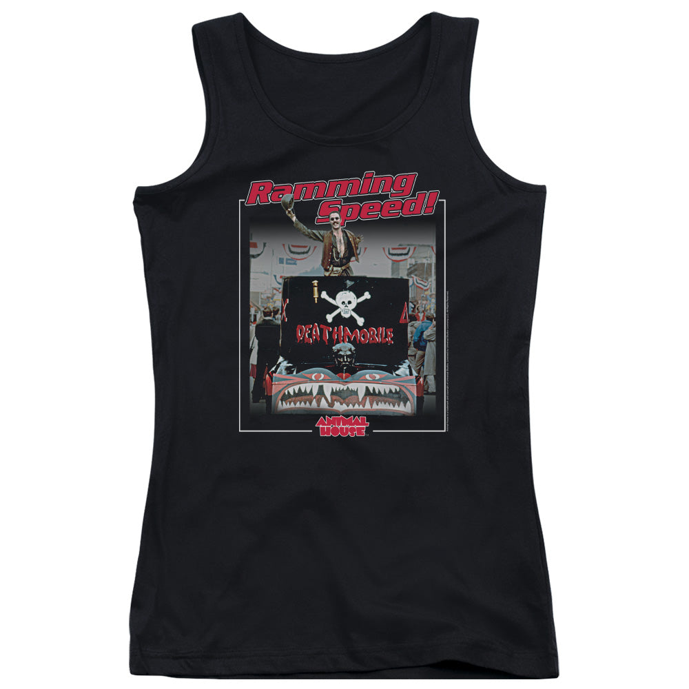 Animal House Ramming Speed Womens Tank Top Shirt Black