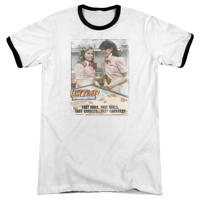 Fast Times at Ridgemont High Fast Carrots Heather Ringer Mens T Shirt White