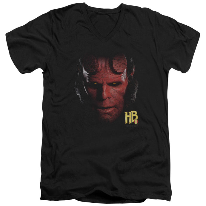 Hellboy II Hellboy Head Mens Slim Fit V-Neck T Shirt Black