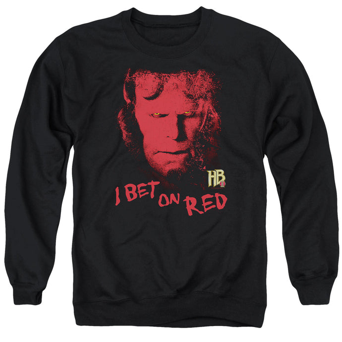 Hellboy II I Bet On Red Mens Crewneck Sweatshirt Black