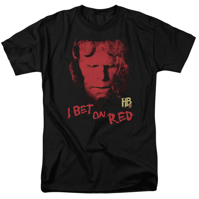 Hellboy II I Bet On Red Mens T Shirt Black