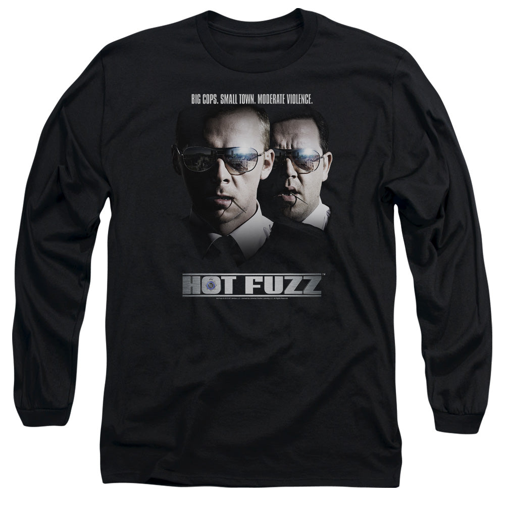 Hot Fuzz Big Cops Mens Long Sleeve Shirt Black