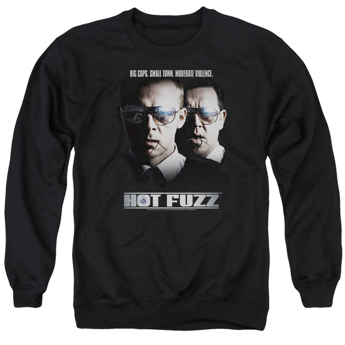 Hot Fuzz Big Cops Mens Crewneck Sweatshirt Black