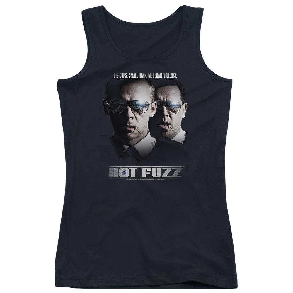 Hot Fuzz Big Cops Womens Tank Top Shirt Black