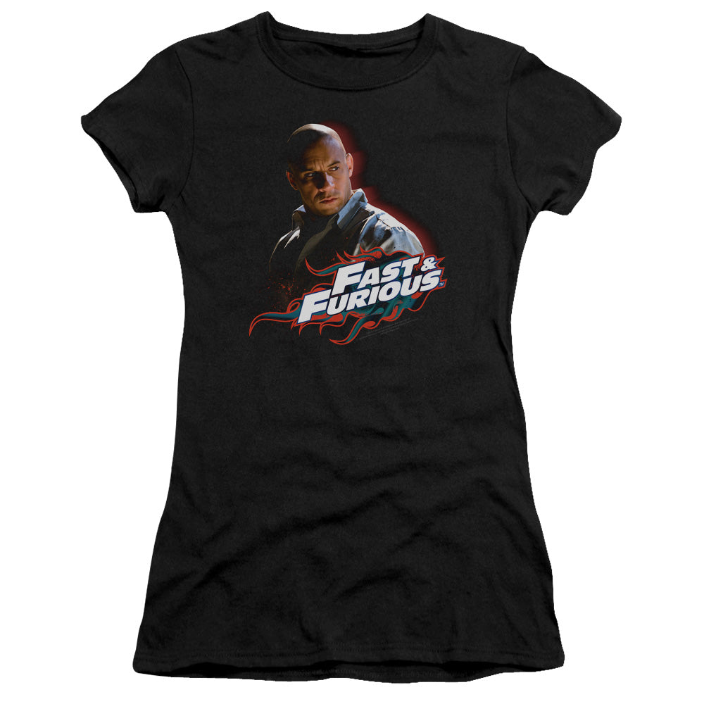 Fast And The Furious Toretto Junior Sheer Cap Sleeve Womens T Shirt Black