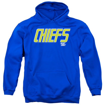 Slap Shot Chiefs Logo Mens Hoodie Royal Blue