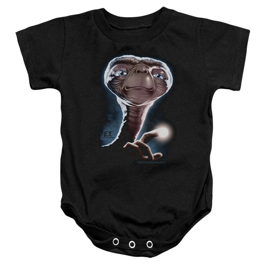 ET the Extra Terrestrial Portrait Infant Baby Snapsuit Black