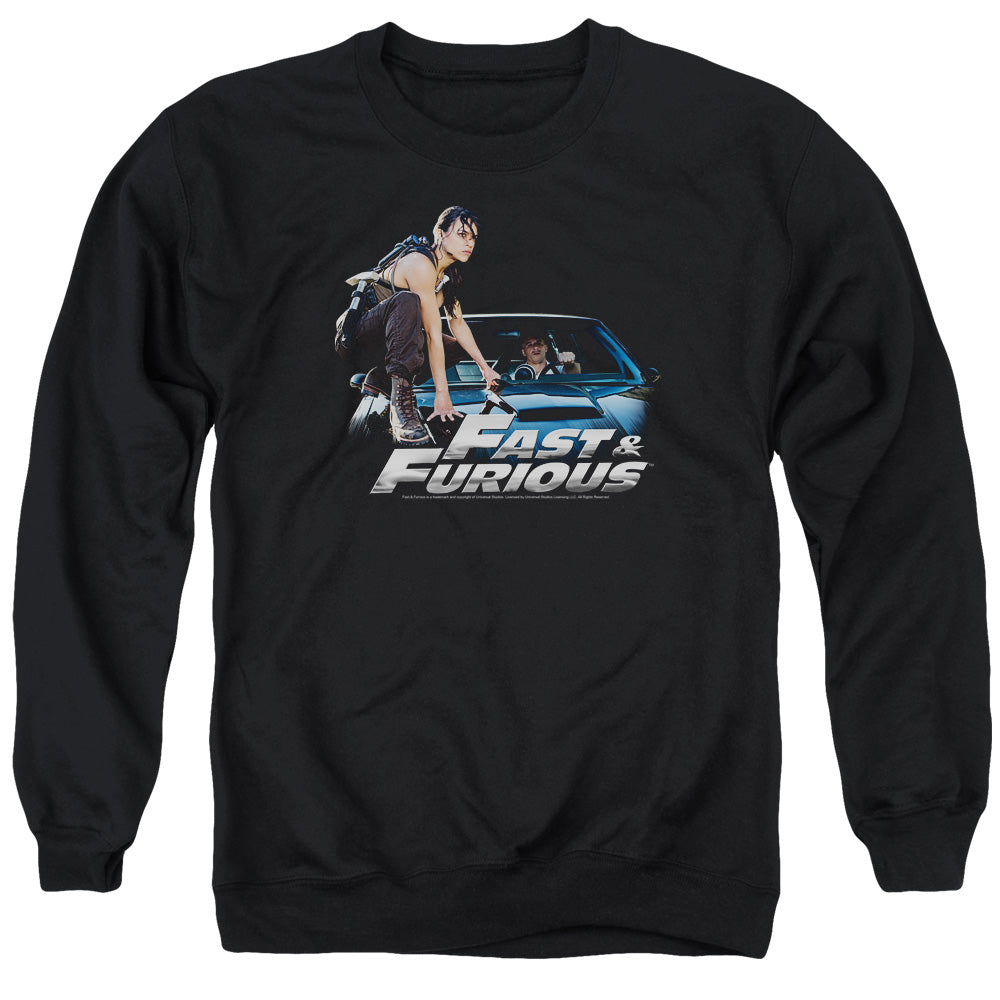 Fast And The Furious Car Ride Mens Crewneck Sweatshirt Black
