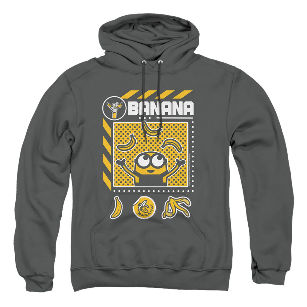 Minions Banana Icons Mens Hoodie Charcoal