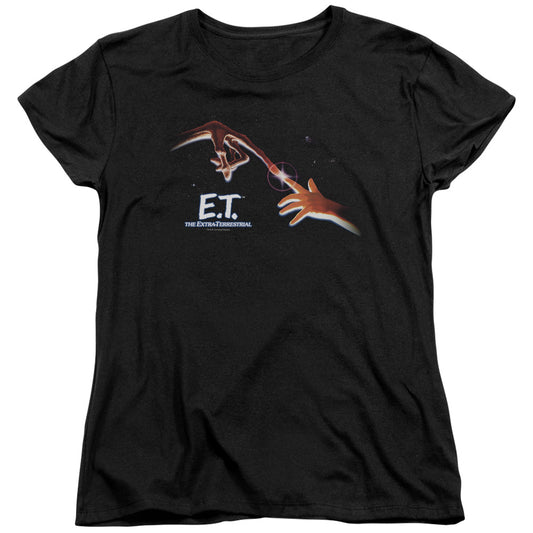 ET the Extra Terrestrial Poster Womens T Shirt Black