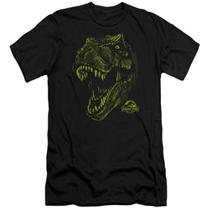 Jurassic Park Rex Mount Slim Fit Mens T Shirt Black