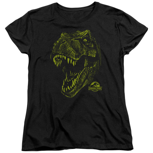 Jurassic Park Rex Mount Womens T Shirt Black