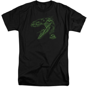 Jurassic Park Raptor Mount Mens Tall T Shirt Black