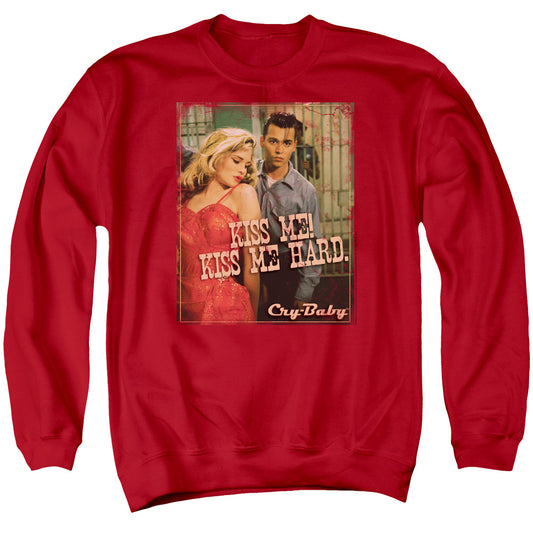 Cry Baby Kiss Me Mens Crewneck Sweatshirt Red