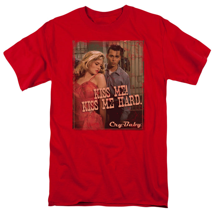 Cry Baby Kiss Me Mens T Shirt Red