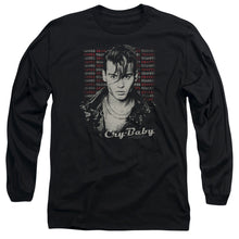 Load image into Gallery viewer, Cry Baby Drapes and Squares Mens Long Sleeve Shirt Black
