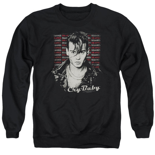 Cry Baby Drapes and Squares Mens Crewneck Sweatshirt Black