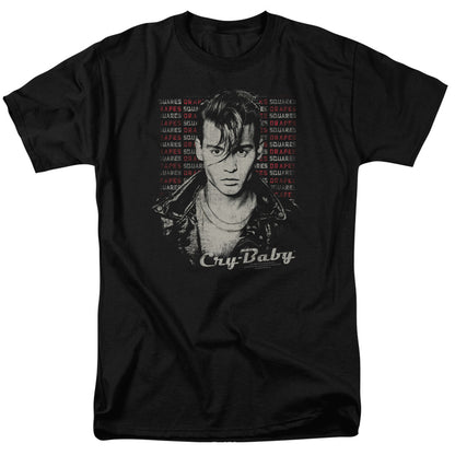 Cry Baby Drapes and Squares Mens T Shirt Black