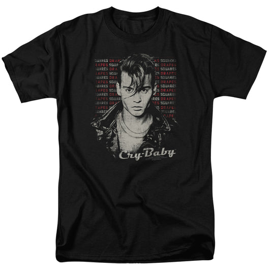 Cry Baby Drapes and Squares Mens T Shirt Black