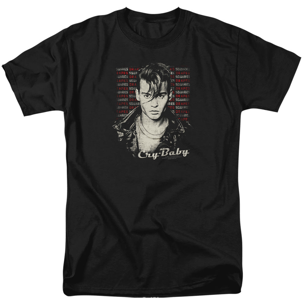 Cry Baby Drapes And Squares Mens T Shirt Black Black Officially Licensed