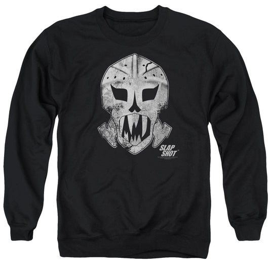 Slap Shot Goalie Mask Mens Crewneck Sweatshirt Black