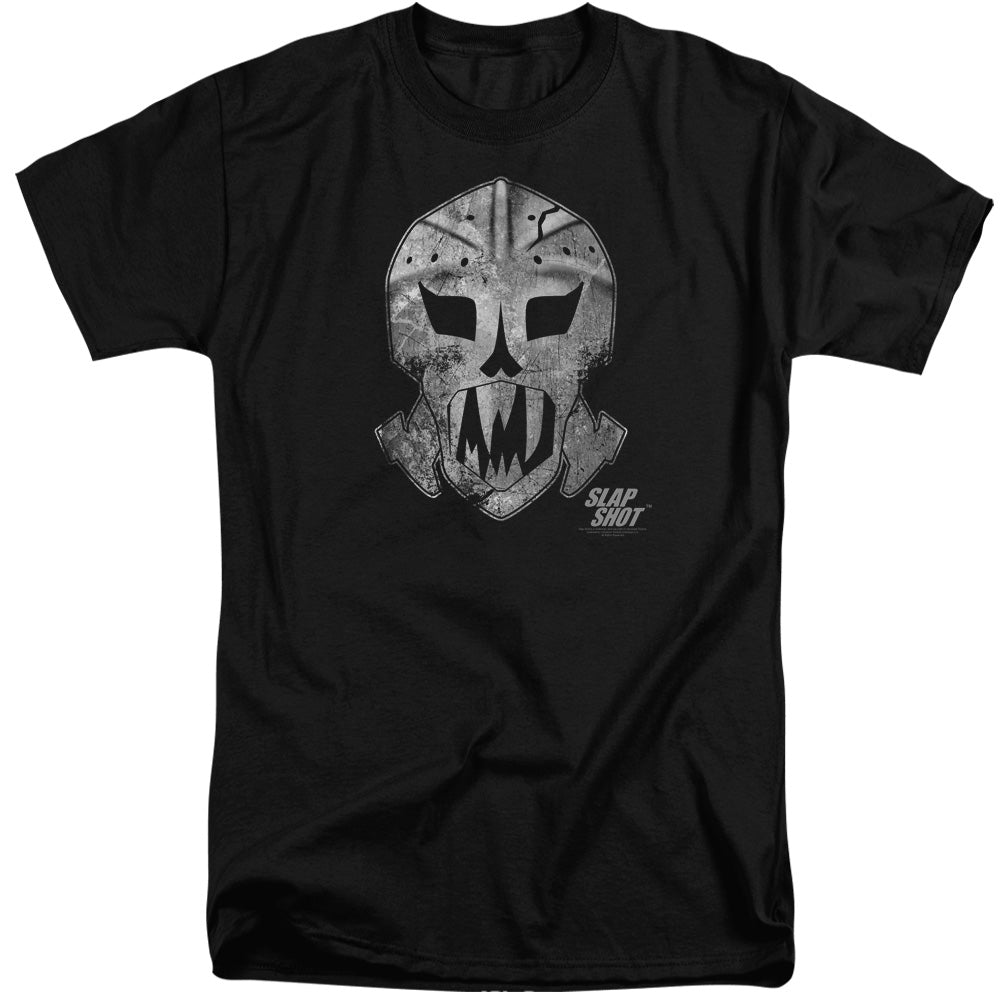 Slap Shot Goalie Mask Mens Tall T Shirt Black