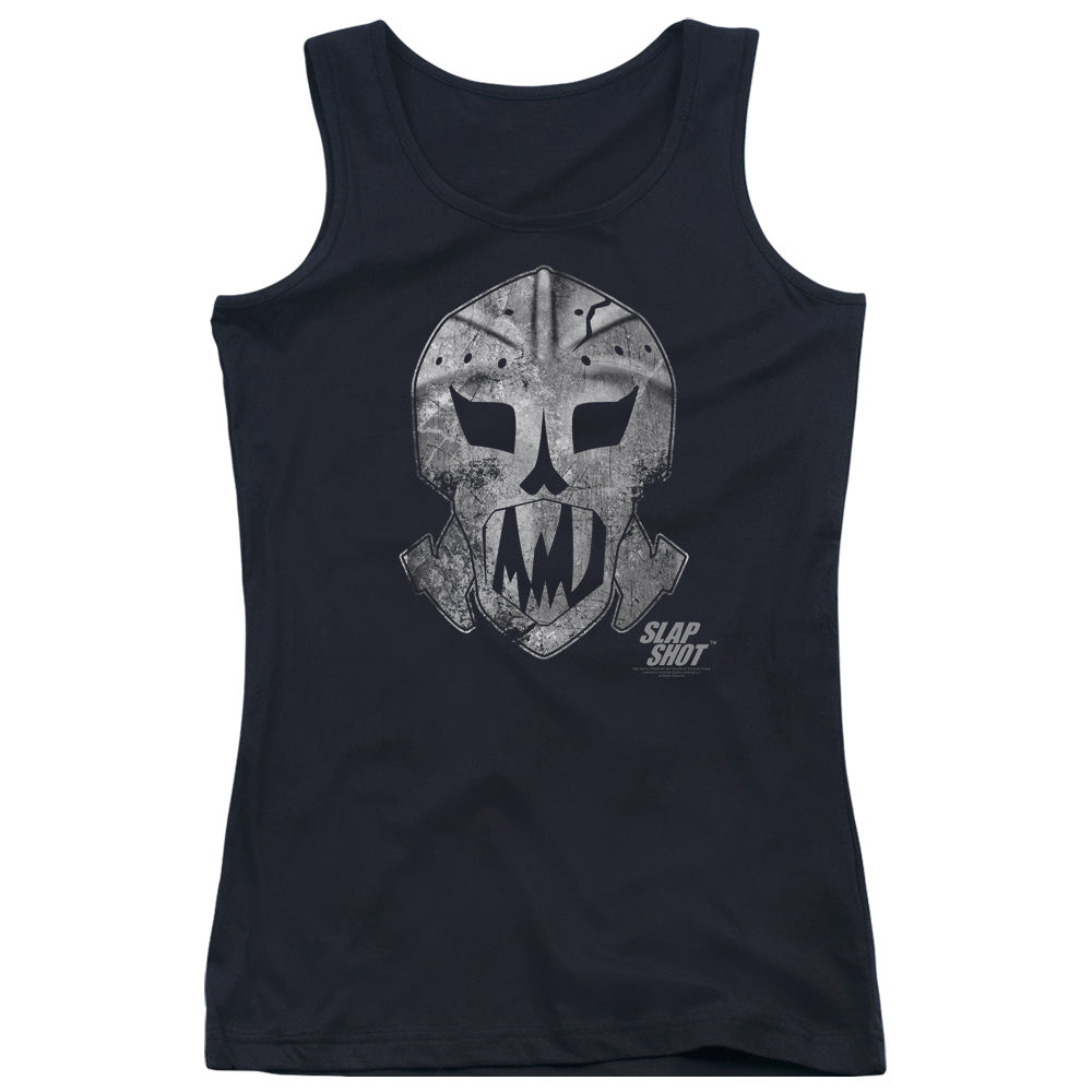 Slap Shot Goalie Mask Womens Tank Top Shirt Black