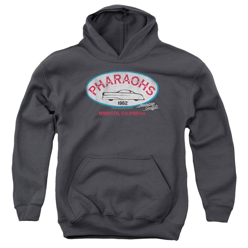 American Graffiti Pharaohs Kids Youth Hoodie Charcoal