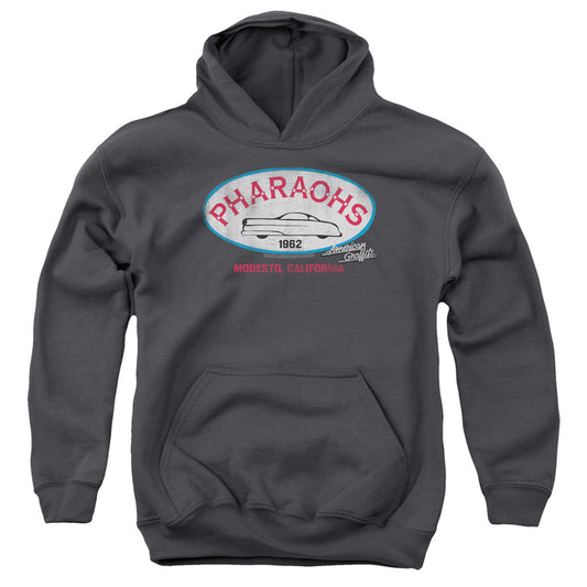 American Graffiti Pharaohs Kids Youth Hoodie Charcoal