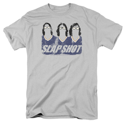 Slap Shot Brothers Mens T Shirt Silver