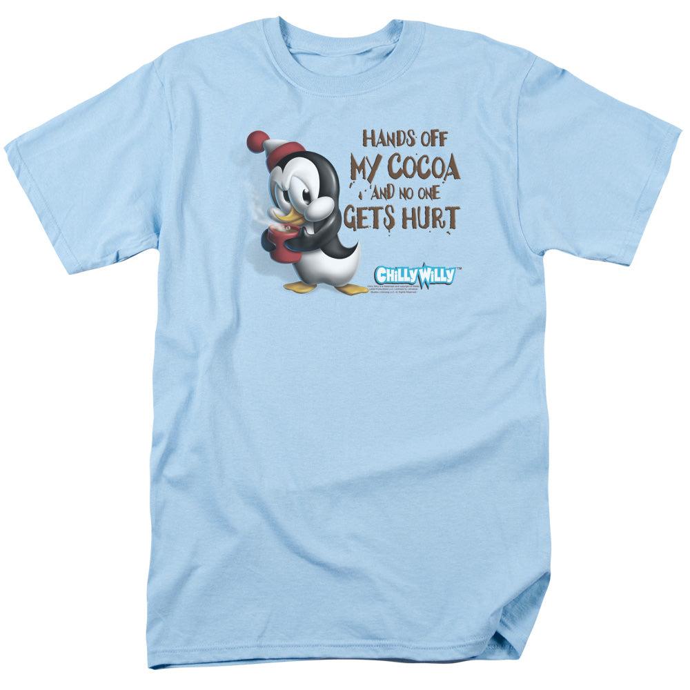 Chilly Willy Hands Off Mens T Shirt Light Blue