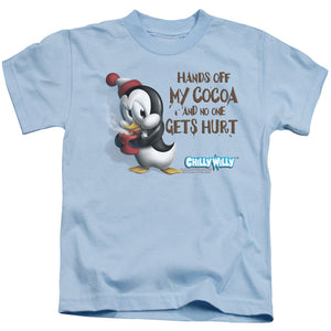 Chilly Willy Hands Off Juvenile Kids Youth T Shirt Light Blue