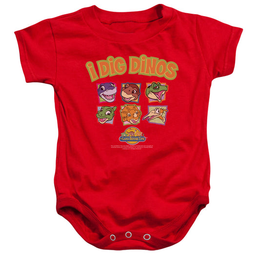 The Land Before Time I Dig Dinos Infant Baby Snapsuit Red