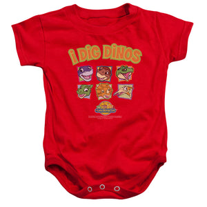 The Land Before Time I Dig Dinos Infant Baby Snapsuit Red